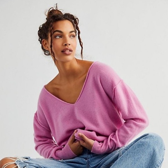 Fre People Harmony V-Neck Cashmere Sweater Size XS - Picture 1 of 5
